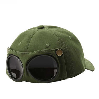 🤣Aviator-Style Baseball Cap — With Glasses Loops and Retro Details! 🧢✨