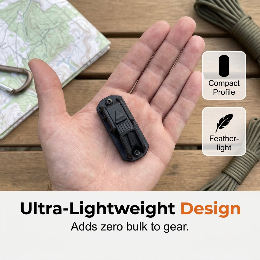 ⚙️ Tactical Quick-Release Keychain ✨ Universal MOLLE-compatible attachment for backpacks and belts – One-handed detachable gear mounting system